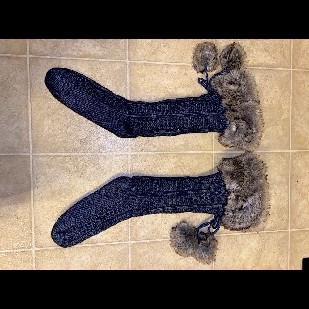 Thick fuzzy slippers